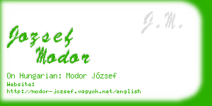 jozsef modor business card