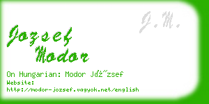 jozsef modor business card